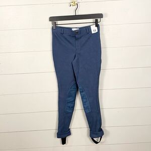 Tuff Rider blue horse back riding equestrian girls size 14 stirrup pants